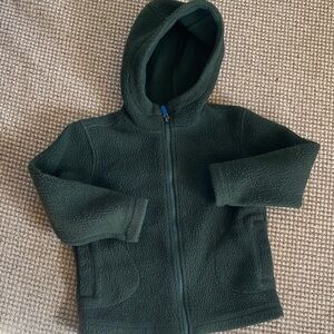 Lands' End Forest Green Kids Fleece Hoodie